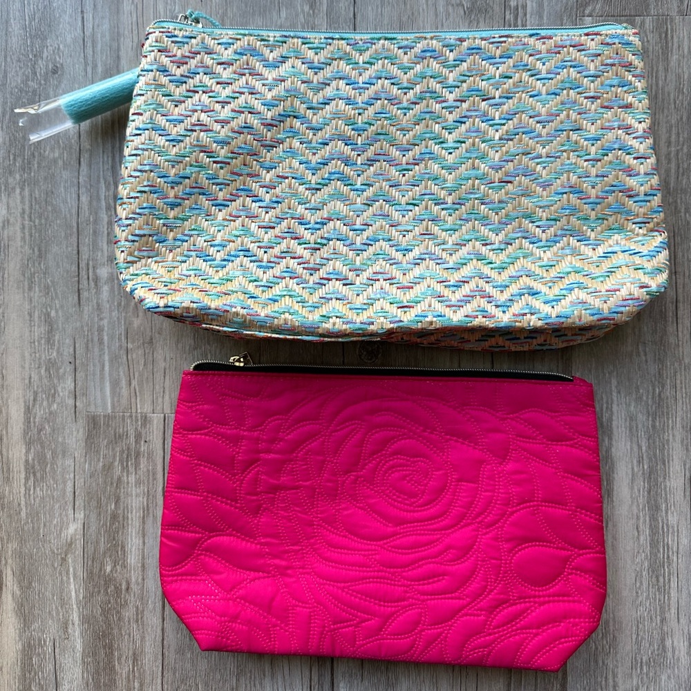 Lancôme Blue & Fuchsia Cosmetic Bags